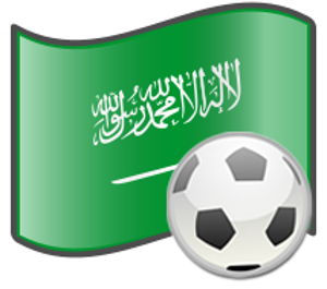 saudi arabia flag and football icon